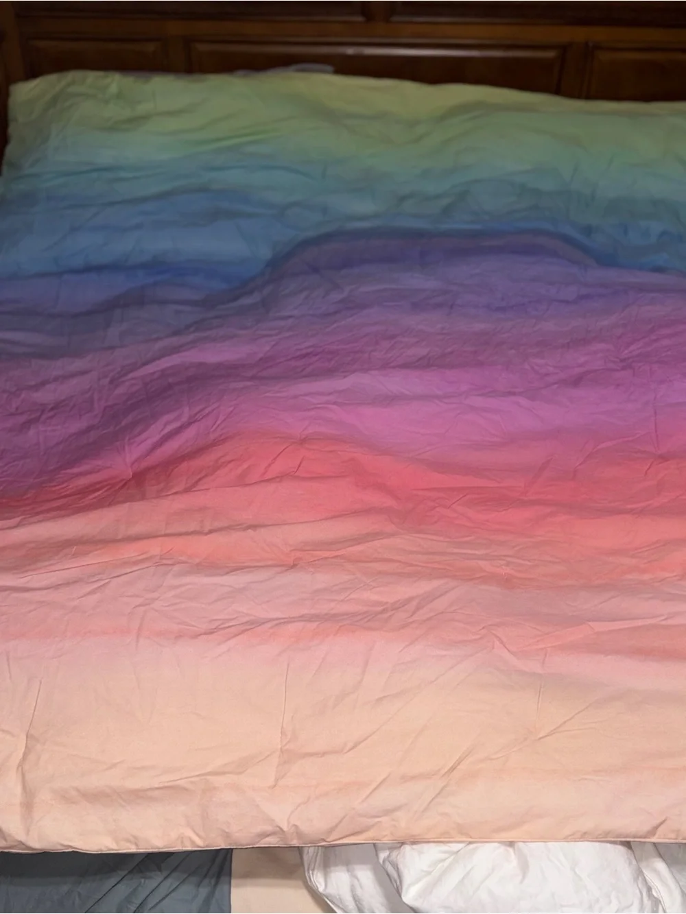 Nwot Pottery Barn | Watercolor Rainbow Ombre Comforter Bedding in Full/Queen